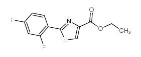 2-(2,4-二氟苯基)噻唑-4-羧酸乙酯结构式