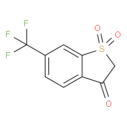 6-(三氟甲基)苯并[b]噻吩-3(2H)-酮-1,1-二氧化物结构式