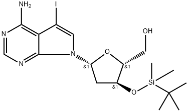 5'-O-TBS-7-脱氮-2'-脱氧-7-碘腺苷结构式