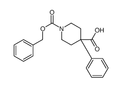 4-phenyl-1-phenylmethoxycarbonylpiperidine-4-carboxylic acid structure