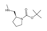 (S)-2-((甲基氨基)甲基)吡咯烷-1-羧酸叔丁酯结构式