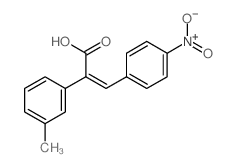 2-(3-methylphenyl)-3-(4-nitrophenyl)prop-2-enoic acid结构式