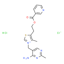 Thiamine, nicotinate (ester), monohydrochloride Structure