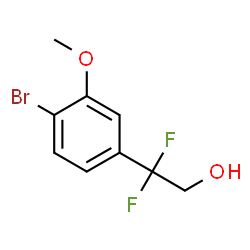 2-(4-溴-3-甲氧基苯基)-2,2-二氟乙烷-1-醇结构式