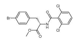 N-(2,6-dichlorobenzoyl)-4-bromo-L-phenylalanine methyl ester结构式