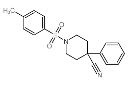 4-PHENYL-1-(P-TOLYLSULPHONYL)PIPERIDINE-4-CARBONITRILE Structure