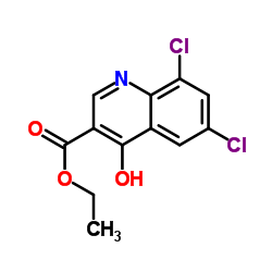 3-Quinolinecarboxylicacid, 6,8-dichloro-4-hydroxy-, ethyl ester Structure