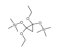 1,2-diethoxy-1,2-di(trimethylsilyloxy)cyclopropane Structure