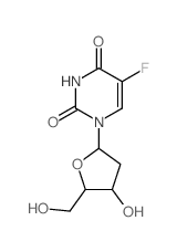 2,4(1H,3H)-Pyrimidinedione,1-(2-deoxy-a-D-erythro-pentofuranosyl)-5-fluoro- Structure