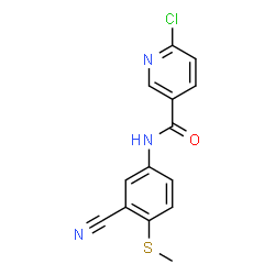 6-Chloro-N-[3-cyano-4-(methylsulfanyl)phenyl]nicotinamide Structure