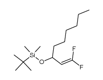 tert-butyl((1,1-difluoronon-1-en-3-yl)oxy)dimethylsilane Structure