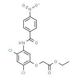 ETHYL 2-(2,4-DICHLORO-5-[(4-NITROBENZOYL)AMINO]PHENOXY)ACETATE结构式