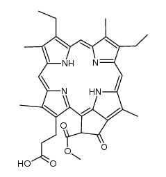 3-(7,12-diethyl-22-methoxycarbonyl-3,8,13,17-tetramethyl-21-oxo-21,22-dihydro-cyclopenta[at]porphyrin-18-yl)propionic acid Structure