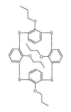 25,26,27,28-tetrapropoxy-2,8,14,20-tetrathiacalix[4]arene Structure