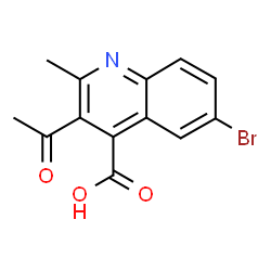 3-ACETYL-6-BROMO-2-METHYL-QUINOLINE-4-CARBOXYLIC ACID结构式