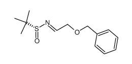 (R,E)-N-(2-(benzyloxy)ethylidene)-2-methylpropane-2-sulfinamide结构式