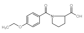 1-(4-乙氧基-苯甲酰基)-吡咯烷-2-羧酸结构式