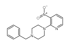 1-苄基-4-(3-硝基吡啶-2-基)哌嗪结构式