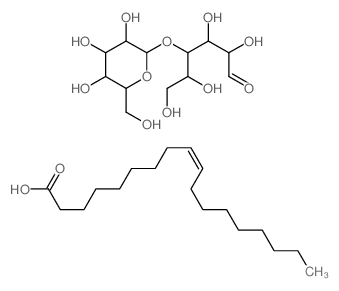 octadec-9-enoic acid; 2,3,5,6-tetrahydroxy-4-[3,4,5-trihydroxy-6-(hydroxymethyl)oxan-2-yl]oxy-hexanal结构式