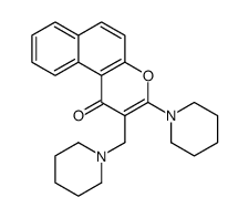 3-piperidin-1-yl-2-(piperidin-1-ylmethyl)benzo[f]chromen-1-one结构式