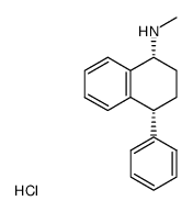 cis-1-(methylamino)-4-phenyl-1,2,3,4-tetrahydronaphthalene hydrochloride结构式