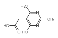 4-羟基-2,6-二甲基-5-嘧啶乙酸结构式