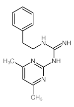Guanidine, 1-(4,6-dimethyl-2-pyrimidinyl)-3-phenethyl-结构式
