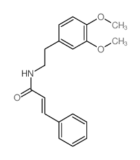 (E)-N-[2-(3,4-dimethoxyphenyl)ethyl]-3-phenyl-prop-2-enamide structure