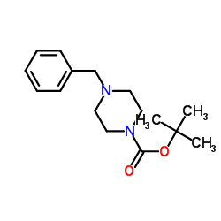 1-苄基-4-Boc-哌嗪结构式