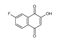 7-氟-2-羟基-1,4-萘二酮结构式