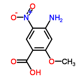 2-甲氧基-4-氨基-5-硝基苯甲酸结构式