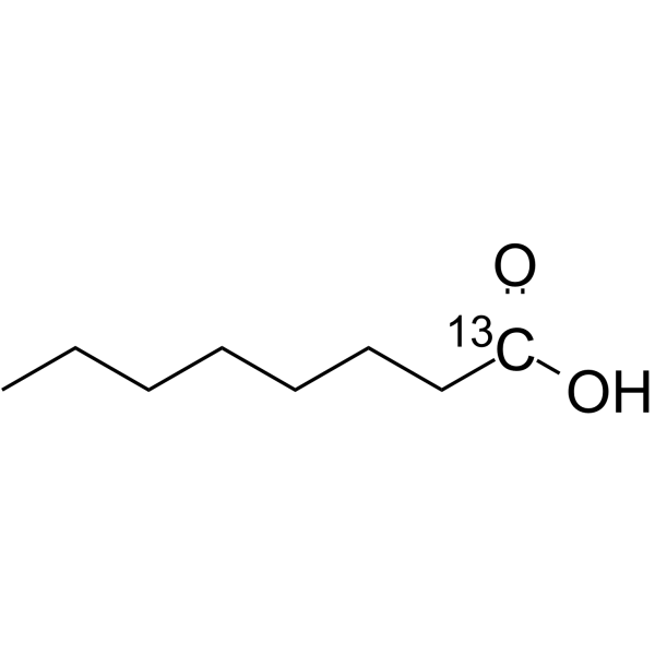Octanoic acid-13C structure