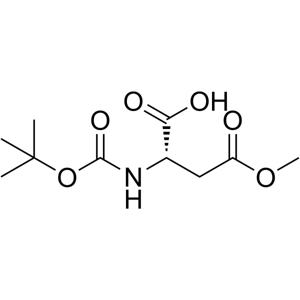 Boc-L-aspartic acid 4-methyl ester Structure