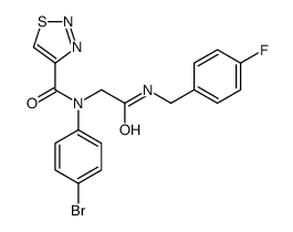 1,2,3-Thiadiazole-4-carboxamide,N-(4-bromophenyl)-N-[2-[[(4-fluorophenyl)methyl]amino]-2-oxoethyl]-(9CI) Structure