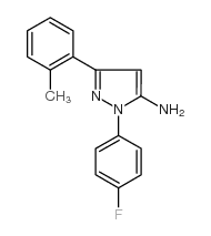 1-(4-氟苯基)-3-(2-甲基苯基)-1H-吡唑-5-胺结构式