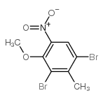 1,3-二溴-4-甲氧基-2-甲基-5-硝基苯结构式