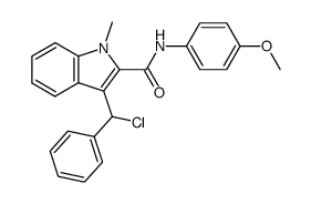 3-(Chloro-phenyl-methyl)-1-methyl-1H-indole-2-carboxylic acid (4-methoxy-phenyl)-amide Structure
