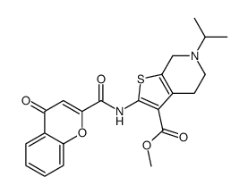 methyl 2-[(4-oxochromene-2-carbonyl)amino]-6-propan-2-yl-5,7-dihydro-4H-thieno[2,3-c]pyridine-3-carboxylate结构式