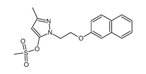 5-methanesulfonyloxy-3-methyl-1-(2-naphthalen-2-yloxy-ethyl)-1H-pyrazole结构式