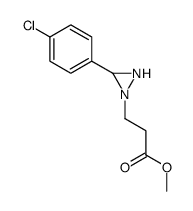methyl 3-[3-(4-chlorophenyl)diaziridin-1-yl]propanoate结构式