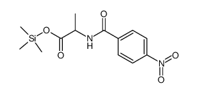 α-(N-p-Nitrobenzoyl)-aminopropionsaeuretrimethylsilylaether结构式