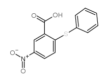 Benzoic acid,5-nitro-2-(phenylthio)- Structure