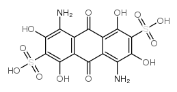 4,8-diamino-1,3,5,7-tetrahydroxy-9,10-dioxo-9,10-dihydroanthracene-2,6-disulfonic acid Structure