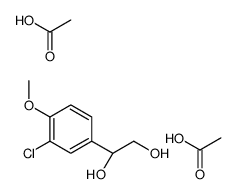 acetic acid,(1S)-1-(3-chloro-4-methoxyphenyl)ethane-1,2-diol结构式