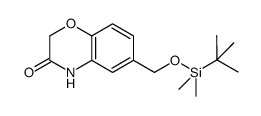 TBDMS-6-(hydroxymethyl)-2H-1,4-benzoxazin-3(4H)-one Structure