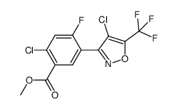 methyl 2-chloro-4-fluoro-5-[(4-chloro-5-trifluoromethyl)isoxazole-3-yl]benzoate Structure