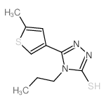 5-(5-甲基噻吩-3-基)-4-丙基-4H-1,2,4-噻唑-3-硫醇结构式