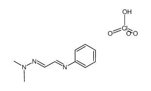 [2-(Dimethyl-hydrazono)-eth-(E)-ylidene]-phenyl-amine; compound with perchloric acid Structure