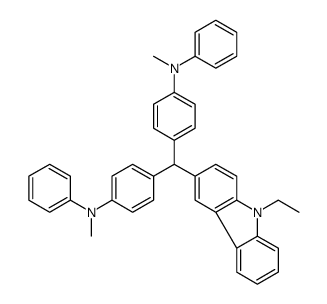 4,4'-[(9-ethyl-9H-carbazol-3-yl)methylene]bis[N-methyl-N-phenylaniline structure