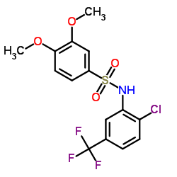 N-[2-Chloro-5-(trifluoromethyl)phenyl]-3,4-dimethoxybenzenesulfonamide Structure